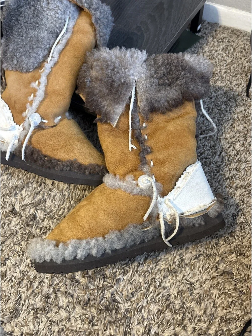 Malibu Cowboy Boots Handmade Leather USA Size 6 Sherling Birkenstock Outsole